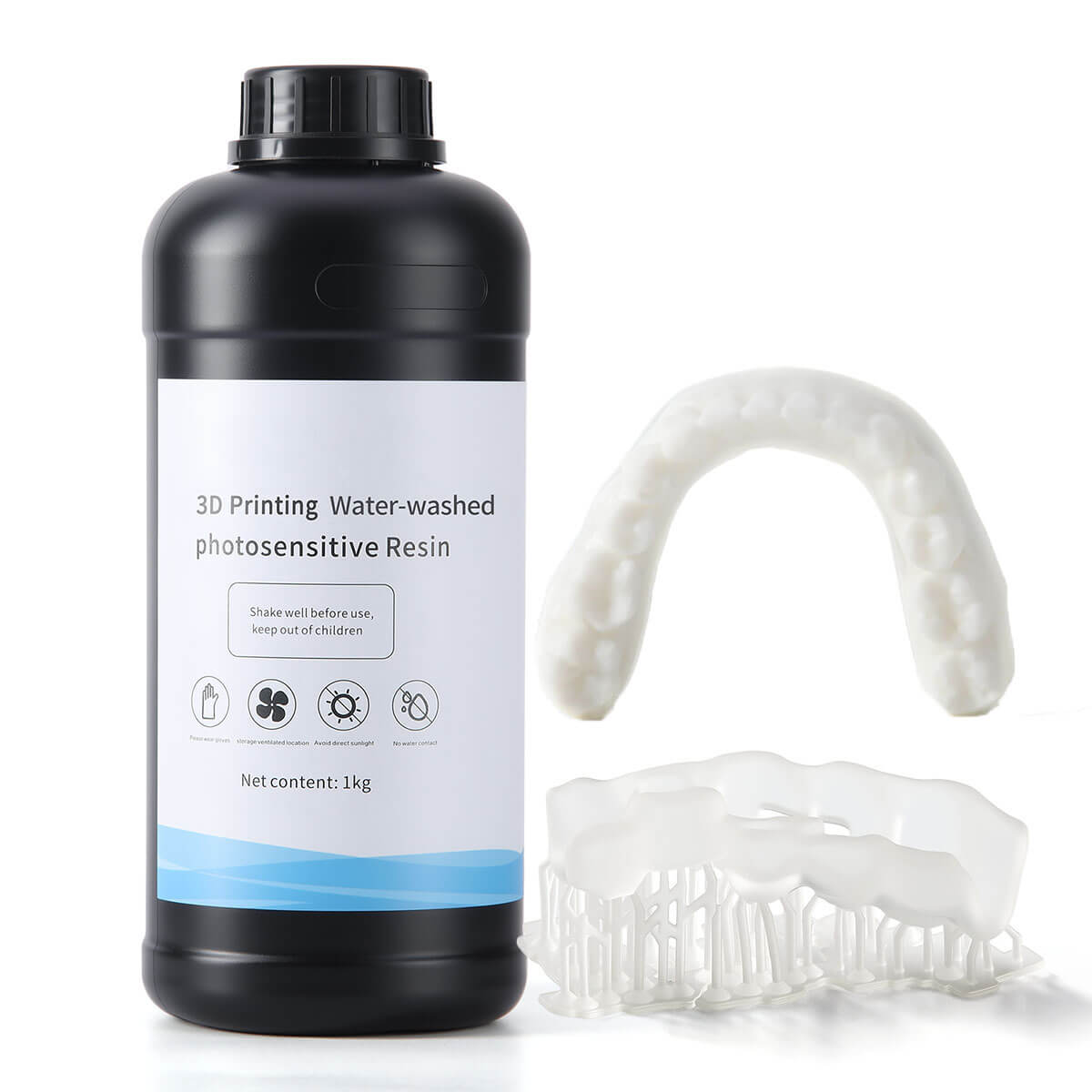 Dental 3D Printer Water Washable Resin Materials Transparent White 1KG/Bottle - azdentall.com