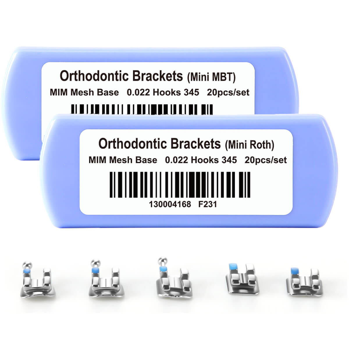 AZDENT Dental Ortho Metal Brackets – Mini Roth .022 W/ Hooks On 3,4,5 – 20Pcs/Pack