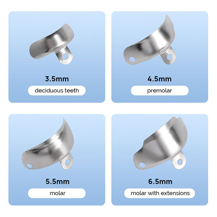 Dental Matrix Bands Sectional Contoured Metal Matrices Matrix For Teeth Replacement 4 Models 50pcs/Box - azdentall.com