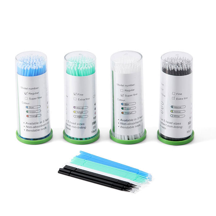 Disposable Dental Micro Applicator Brushes Regular /Fine/ Super Fine/ Extra fine 100pcs/Barrel - azdentall.com