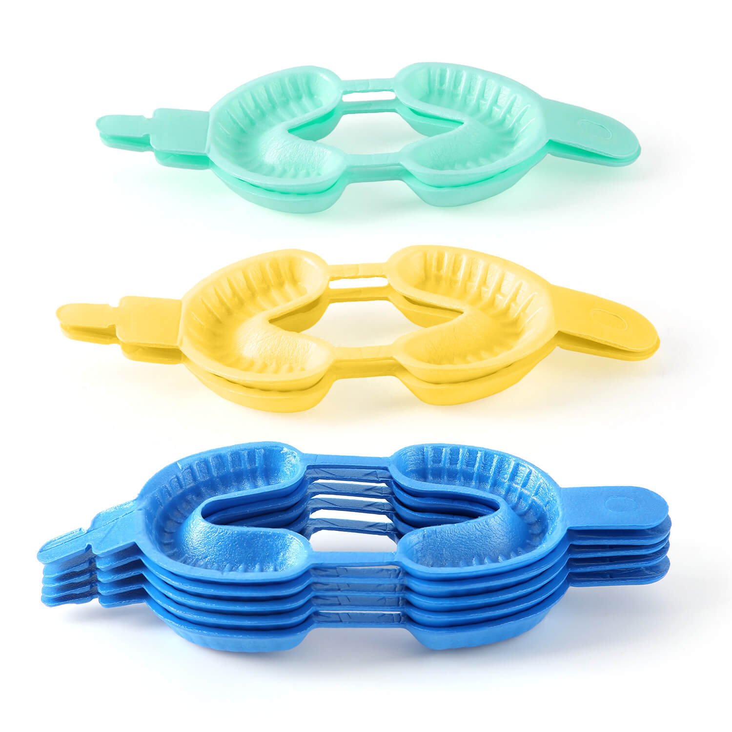 Dental Disposable Fluoride Foam Trays with Irrigation Needle Tips 50 pairs/Bag - azdentall.com