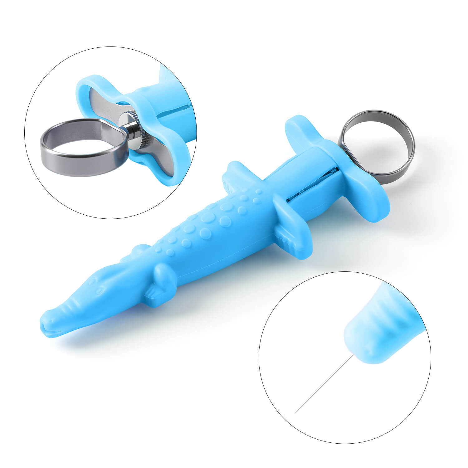 Dental Surgical Injector Alligator Syringe Sleeves Crocodile Shaped 5pcs/Bag - azdentall.com