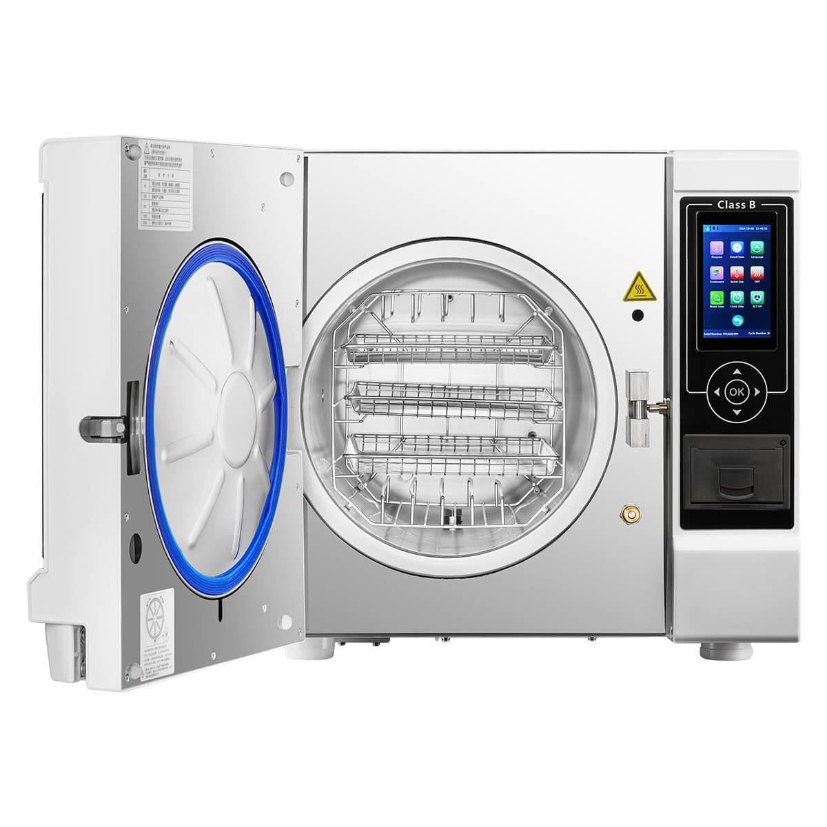 Dental Autoclave Steam Sterilizer Table Top LCD Built-in Printer Class B Dry Function 17L - azdentall.com