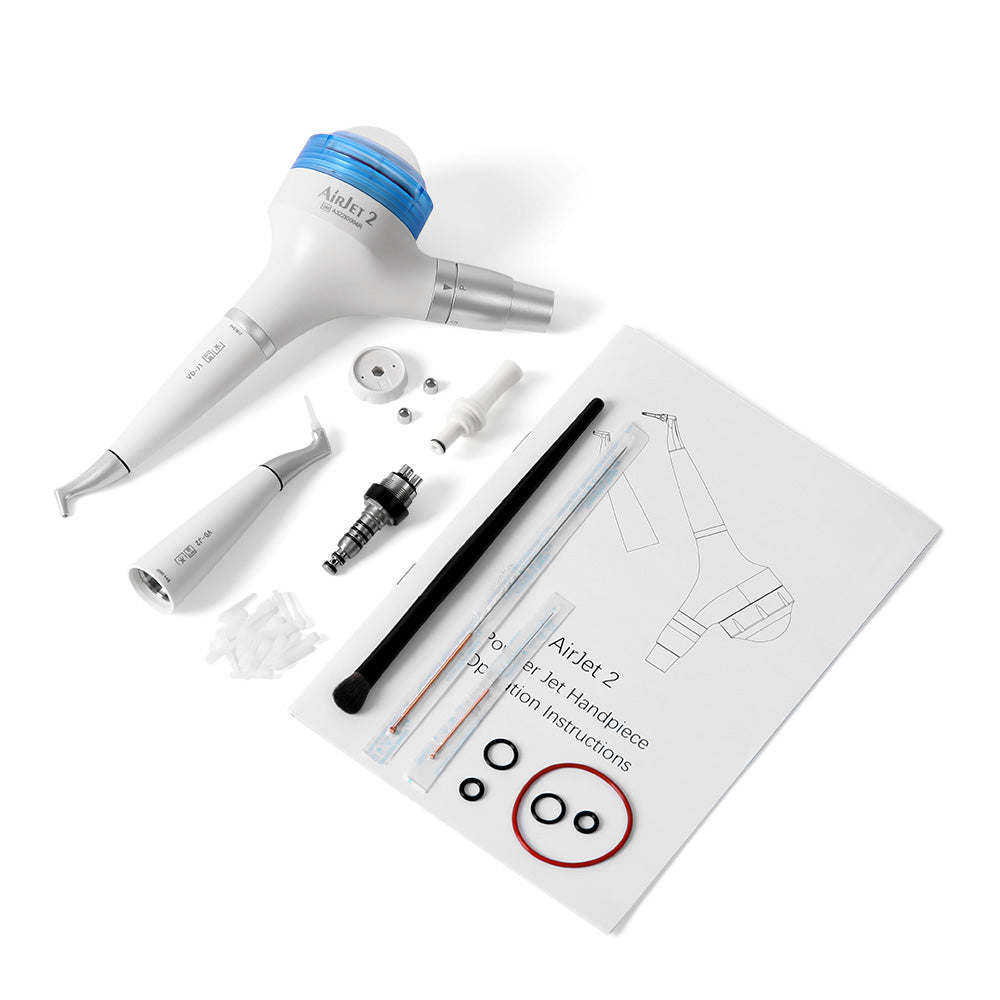 AZDENT Dental Air Polisher Prophy Teeth Whitening A2 Detachable 360° Rotating Handpiece With Quick Coupler G&P 2 Working Models - azdentall.com