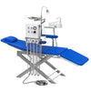 Dental Portable Mobile Adjustable Chair Air Turbine Unit With LED Light Rotatable Spittoon 4 Hole Upgraded Blue - azdentall.com