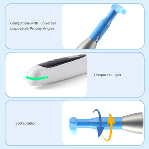 Dental Cordless Brushless Hygiene Prophy Handpiece 10 Speed Settings Prophy Angle 360° Rotating - azdentall.com