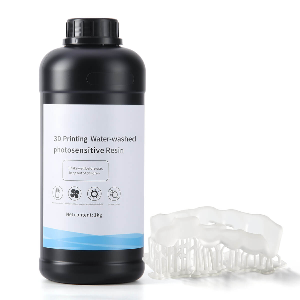 Dental 3D Printer Water Washable Resin Materials Transparent White 1KG/Bottle - azdentall.com