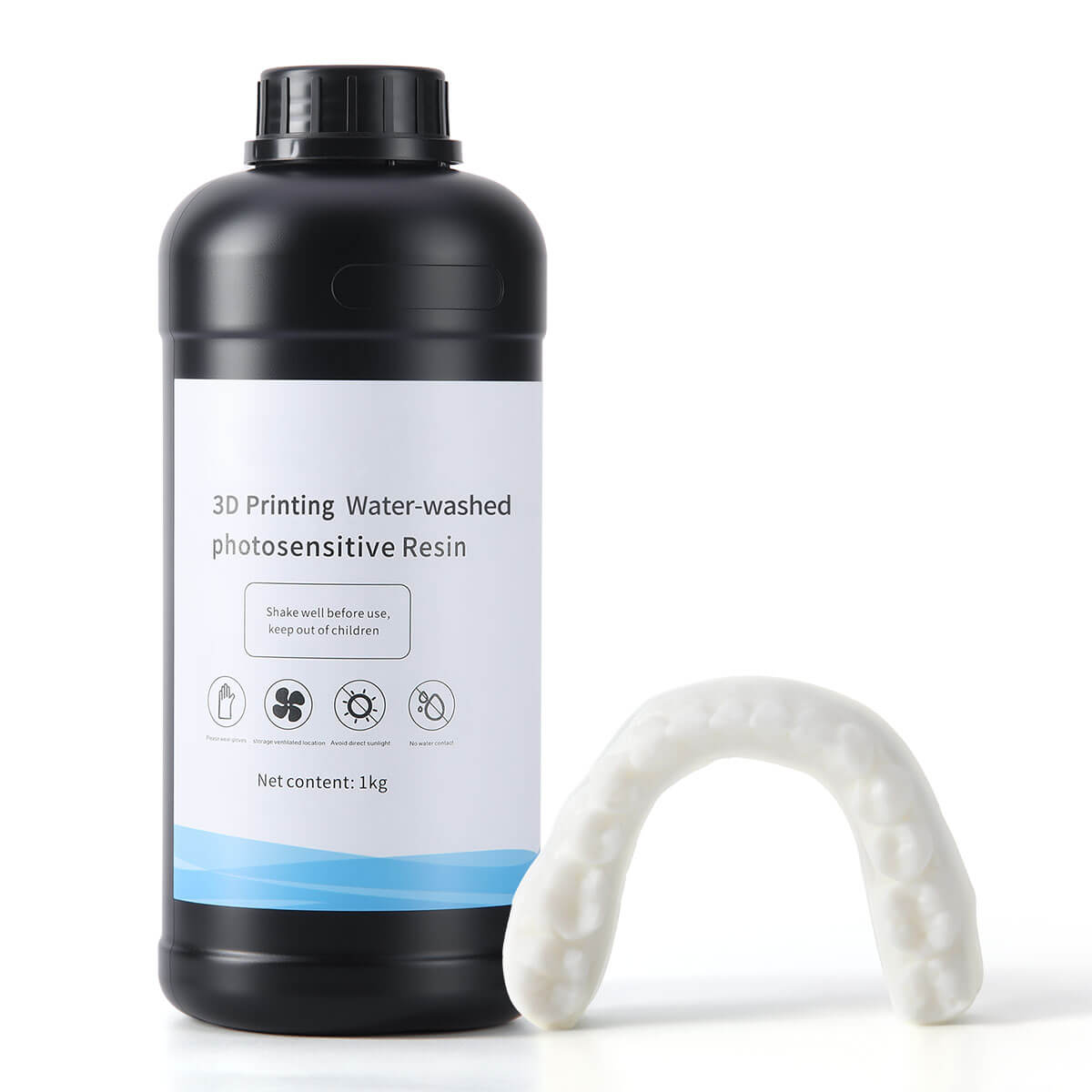 Dental 3D Printer Water Washable Resin Materials Transparent White 1KG/Bottle - azdentall.com