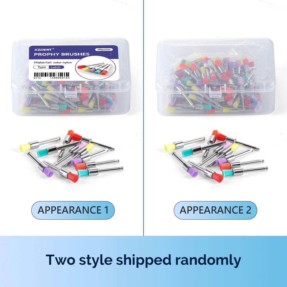 AZDENT Dental Polishing Prophy Brush Nylon 100p/Box - azdentall.com