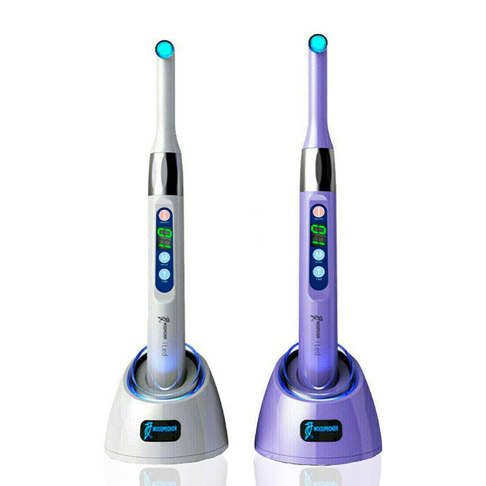 Woodpecker iLED Curing Light Wireless 360° Rotary 1 Sec Curing 2 Working Modes 2500mW/cm2 White/Purple - azdentall.com