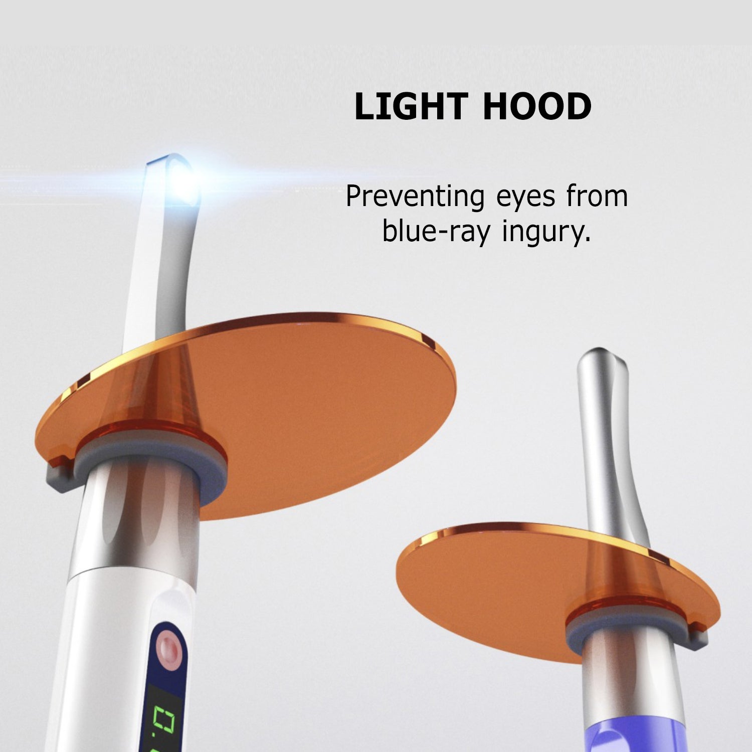 Woodpecker Curing Light iLED Plus Wireless 360° Rotary Wide Spectrum Metal Head 2 Working Modes 2500mW/cm2 White/Purple - azdentall.com