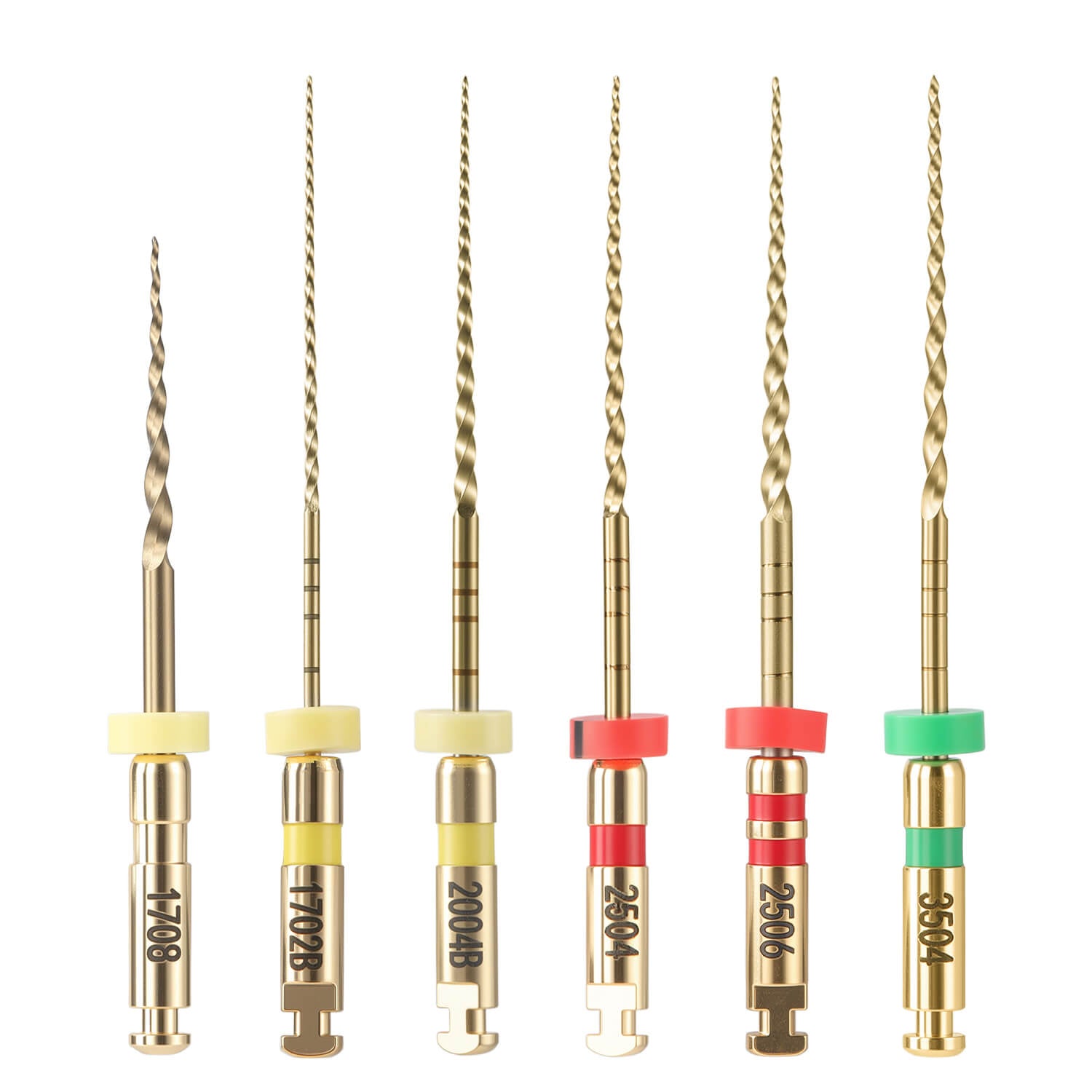 AZDENT Dental Rotary NiTi Files 25mm Assorted SX-F3 Gold Taper 6pcs/Pk