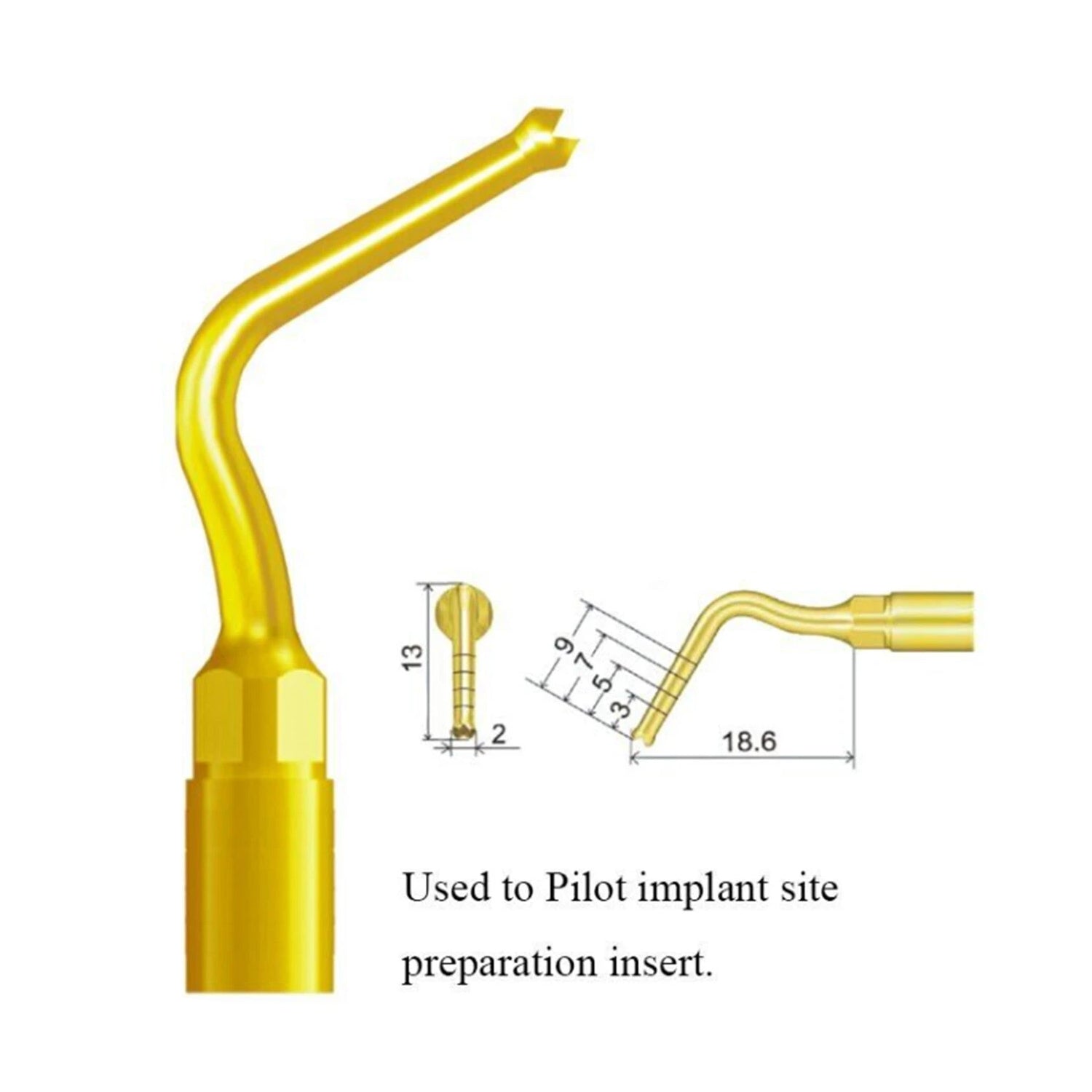 Woodpecker UI2 Piezo Bone Surgery Tip 1 PC - azdentall.com