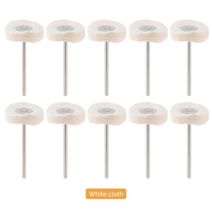 Dental Polishing Brush White Cloth 10pcs/Pack - azdentall.com