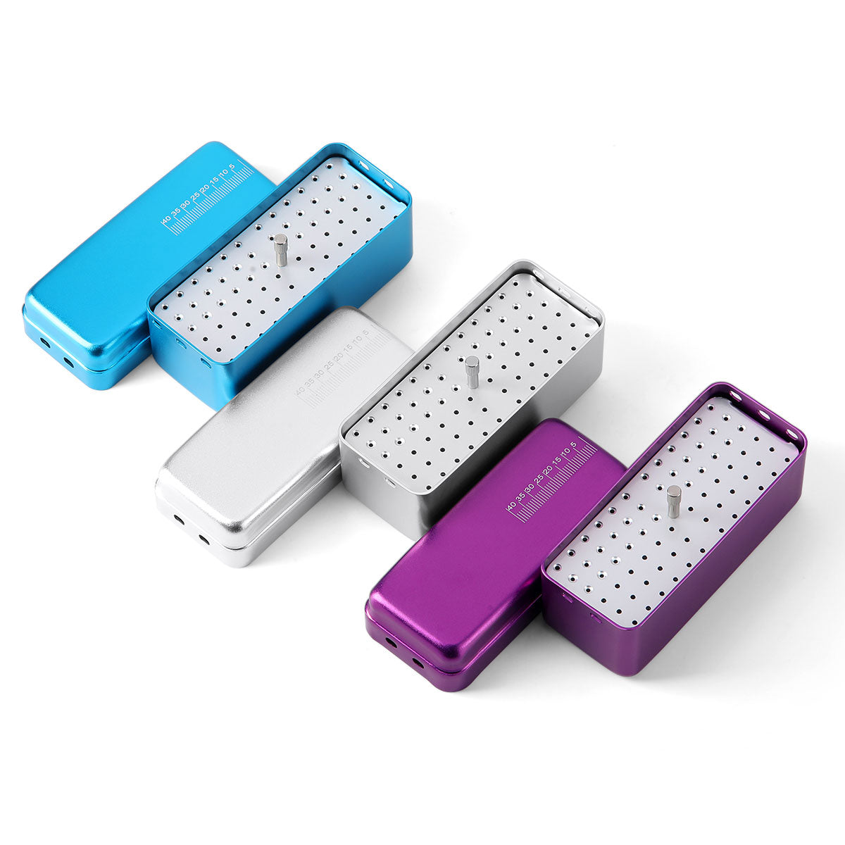 30-Hole Autoclave Sterilizer Box For Dental Files & Burs - Endo Tool Holder, Disinfection Tray
