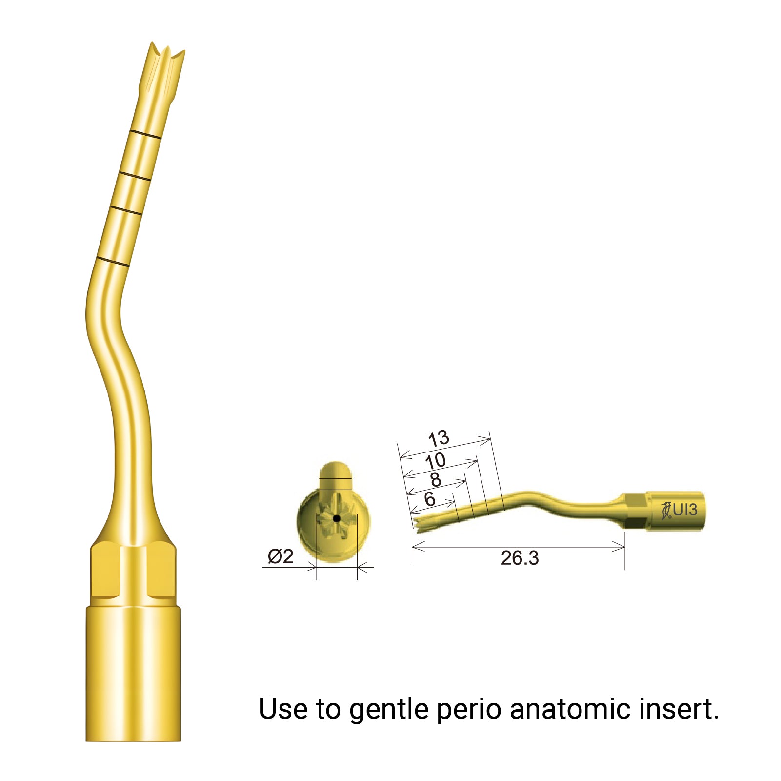 Woodpecker UI3 Piezo Bone Surgery Tip 1 PC - azdentall.com