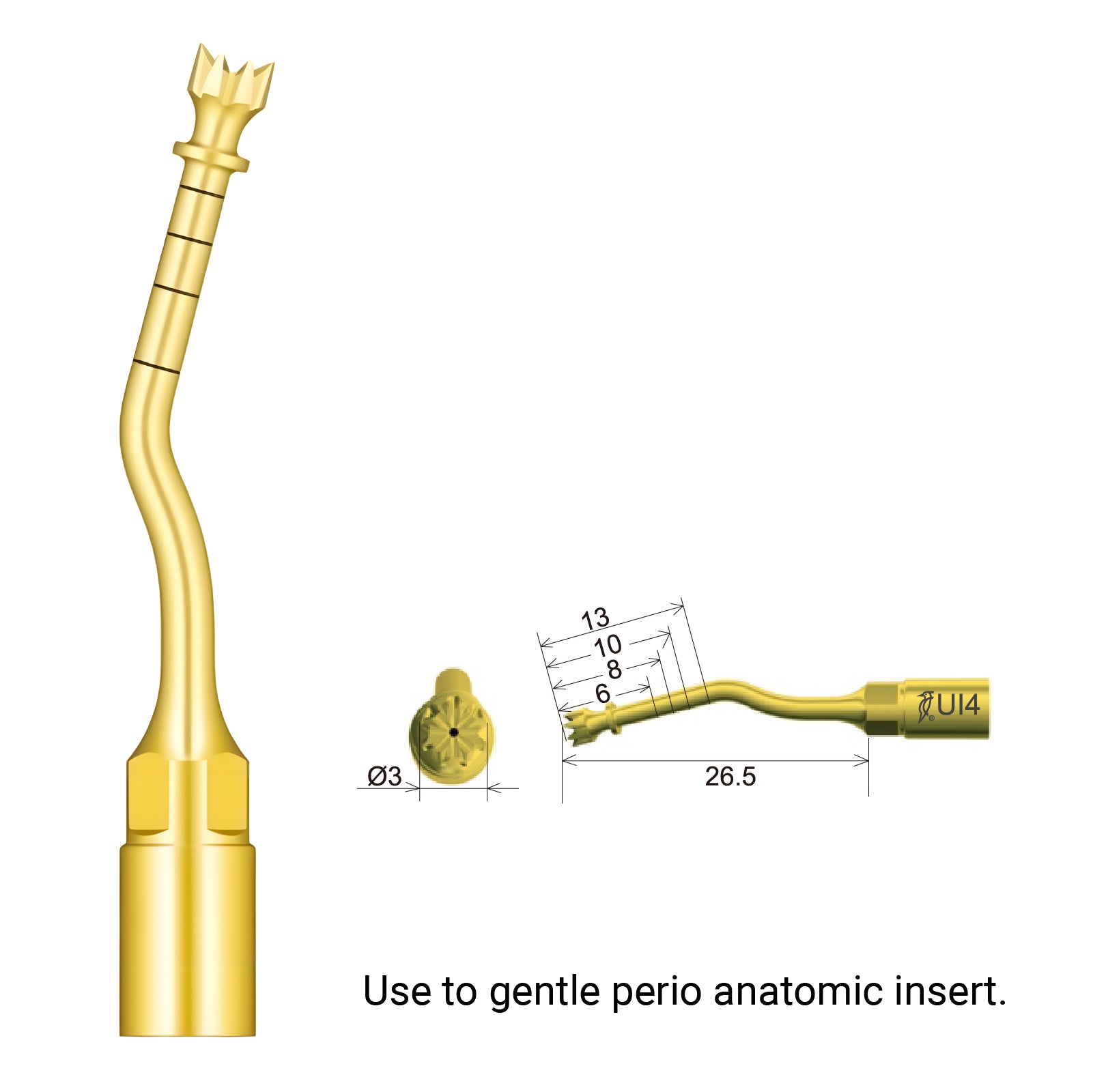 Woodpecker UI4 Piezo Bone Surgery Tip 1 PC - azdentall.com