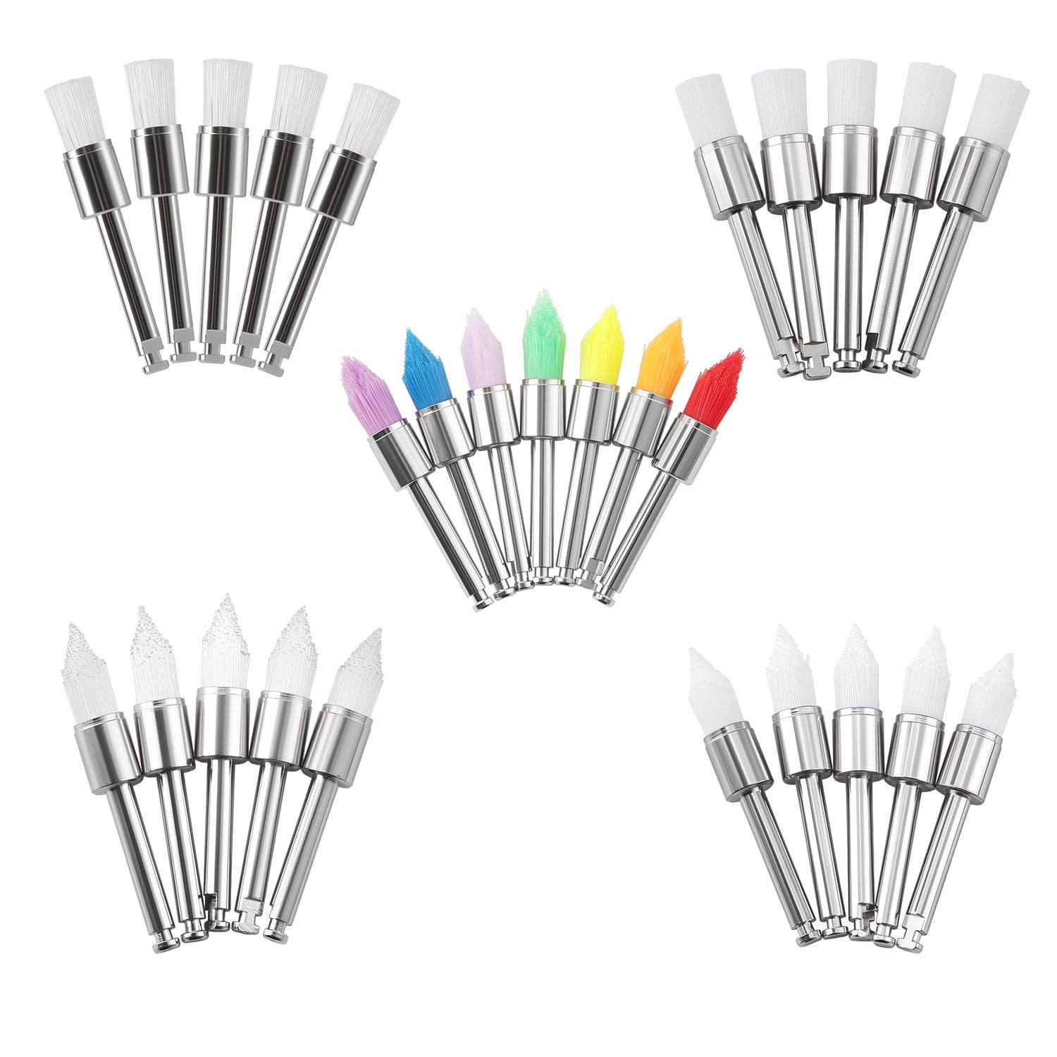 Dental Prophy Polishing Brushes – Nylon Tapered Flat Latch Bristle – Pack