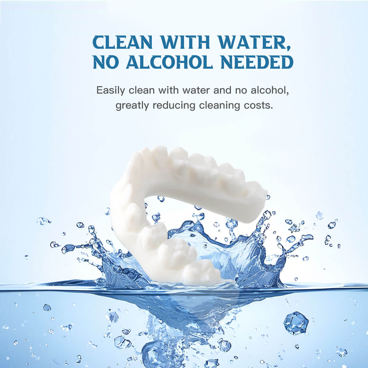 Dental 3D Printer Water Washable Resin Materials Transparent White 1KG/Bottle - azdentall.com