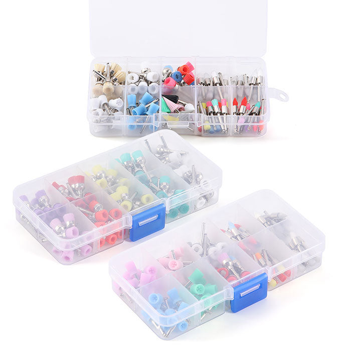 AZDENT Dental Polishing Brush Cup Kits Colorful Nylon Bristle Silicone Material 100pcs/Box - azdentall.com
