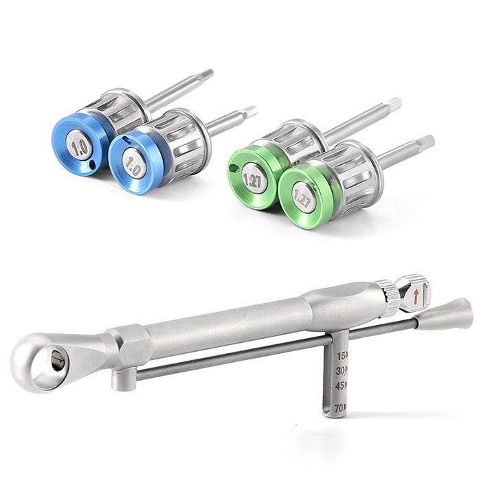 Dental Universal Implant Driver Kit 16pcs Drivers With Torque Wrench 15-70Ncm - azdentall.com