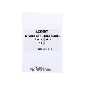 AZDENT Dental Bondable Lingual Buttons with Hook Round Base, 10pcs/Bag - azdentall.com