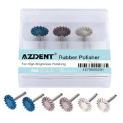 AZDENT Dental Polishing Kit Composite Ceramic Zircon Rubber Wheel 6pcs/Kit