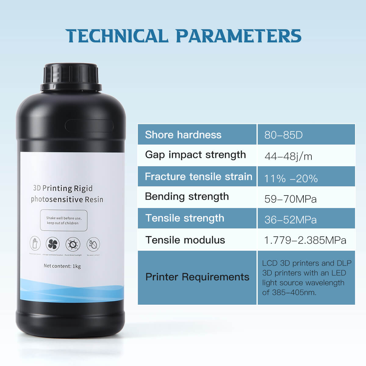 Dental 3D Printer Rigid Resin Materials Gray Yellow White 1KG/Bottle - azdentall.com