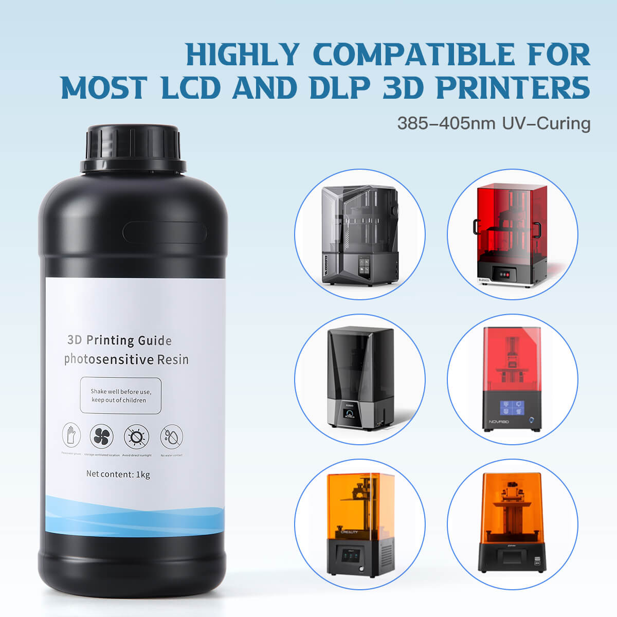 Dental 3D Printer Guide Resin Materials High Transparency 1KG/Bottle - azdentall.com