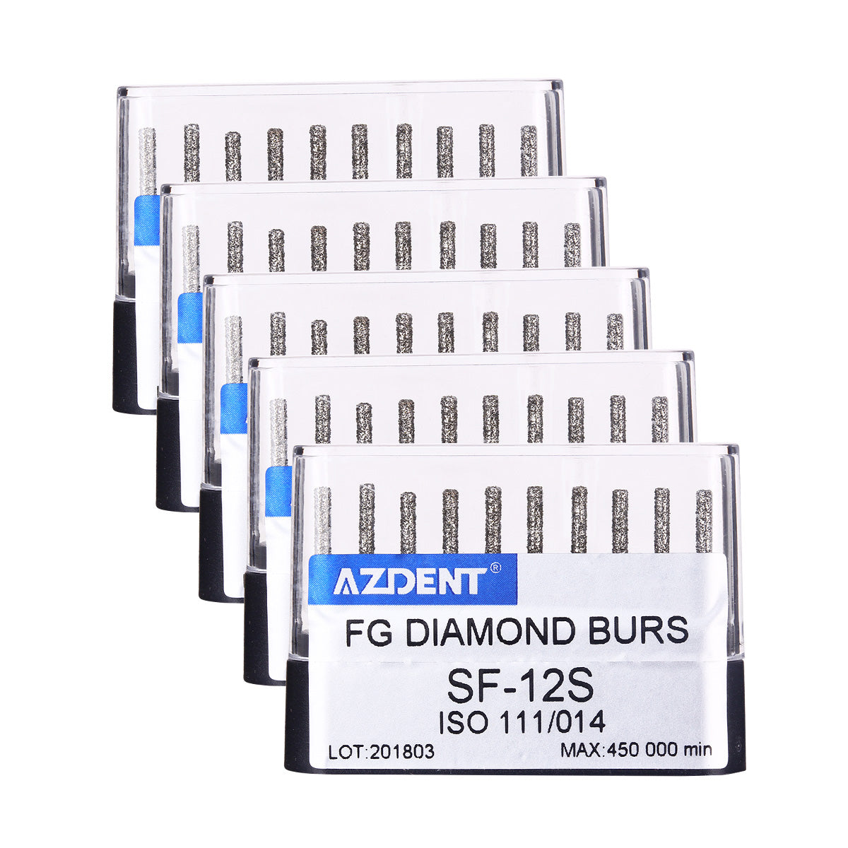5 Boxes AZDENT FG Diamond Burs SF-12S 10pcs/Box - azdentall.com