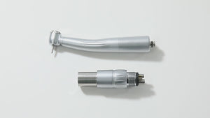 Dental LED Fiber Optic High Speed Handpiece Standard Head Push Button Three Water Spray or 6 Holes Quick Coupler - azdentall.com