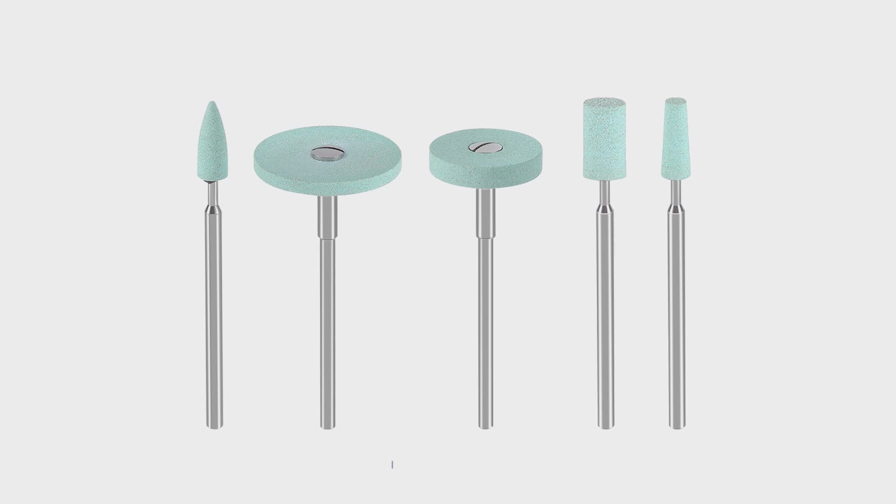Load video: Dental Lab Ceramic Diamond Grinder Zirconia Porcelain Polish Mid-Coarse - azdentall.com