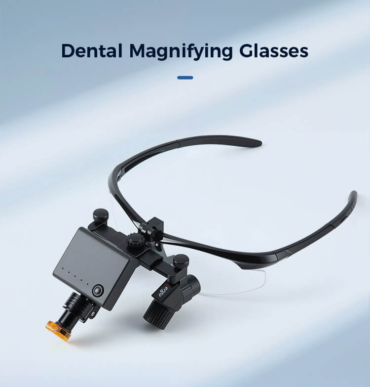 Load video: Dental Magnification Medical Surgical Binocular Loupes 3.0X-6.0X with LED Head Light - azdentall.com