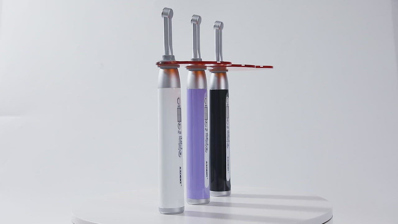 Load video: AZDENT Curing Light Wireless LED 1 Second Broad Spectrum 385-515nm 7 Modes 2500mW/cm²-azdentall.com