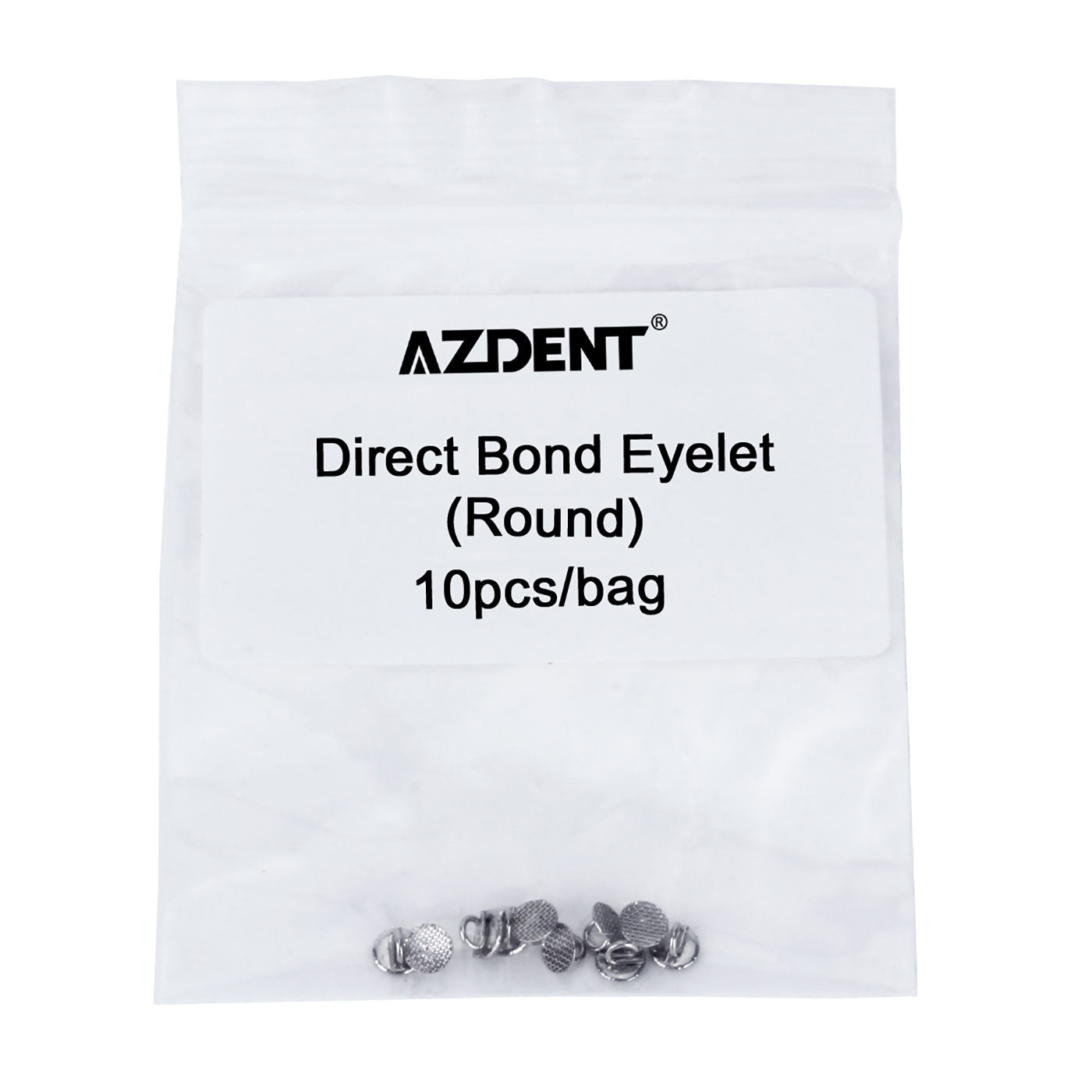 AZDENT Dental Lingual Buttons Direct Bond Eyelet Round/Rectangular Base 10/Bag - azdentall.com