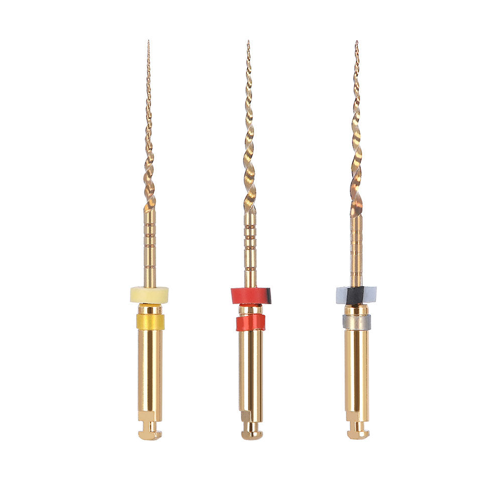 Kit Endodontico Easyinsmile Endo X-Pro – Lime Rotanti NITI Oro Conicità Grande – SX-F3 (6 Pezzi)