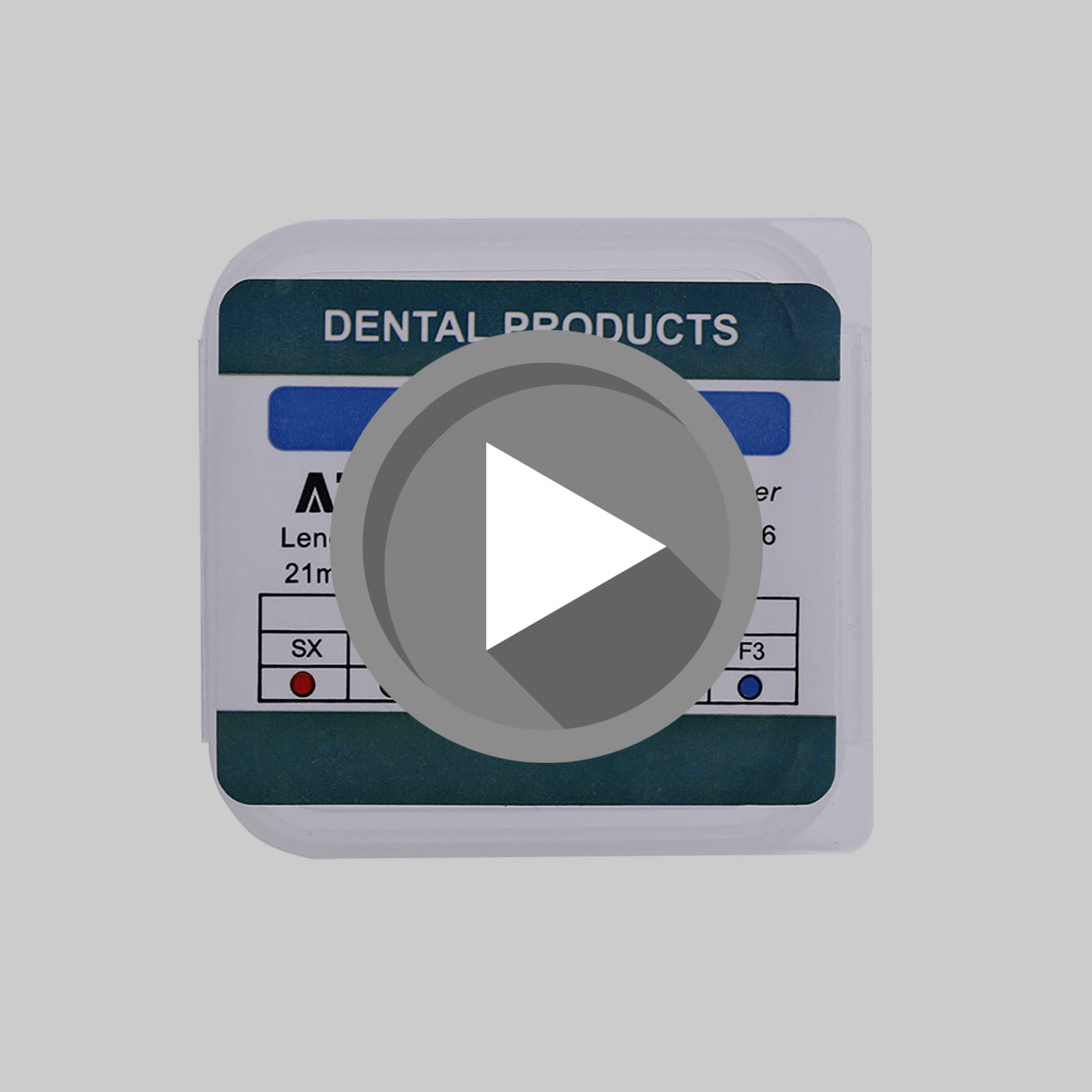 Load video: AZDENT Dental NiTi Rotary Engine Files 21mm Assorted SX-F3 6pcs/Pk - azdentall.com