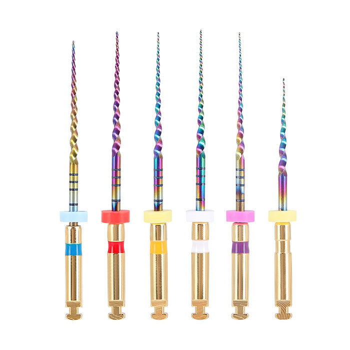 Dental Engine Rotary Files Endo NiTi Thermal Activation Rainbow Files 25mm 6pcs/Pack - azdentall.com