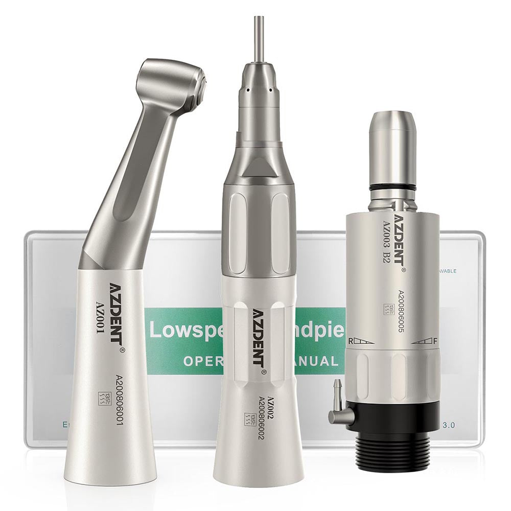 AZDENT Low Speed Handpiece & Air Motor Set With External Water Spray 2/4 Hole - azdentall.com