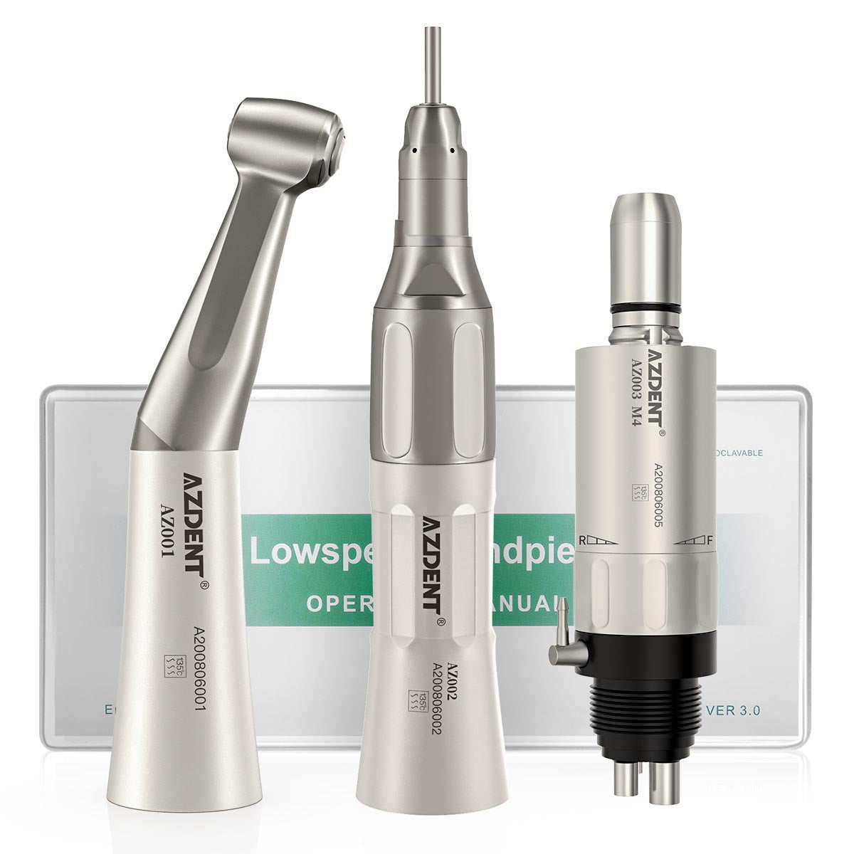 AZDENT Low Speed Handpiece & Air Motor Set With External Water Spray 2/4 Hole - azdentall.com