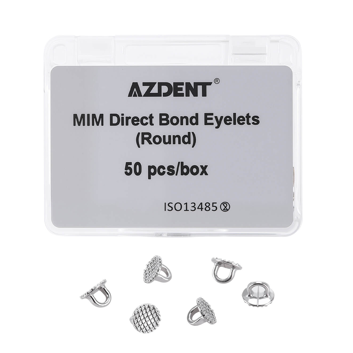 AZDENT Orthodontic Lingual Button Bondable Monoblock Direct Bond Eyelet Round Base 50pcs/Box - azdentall.com