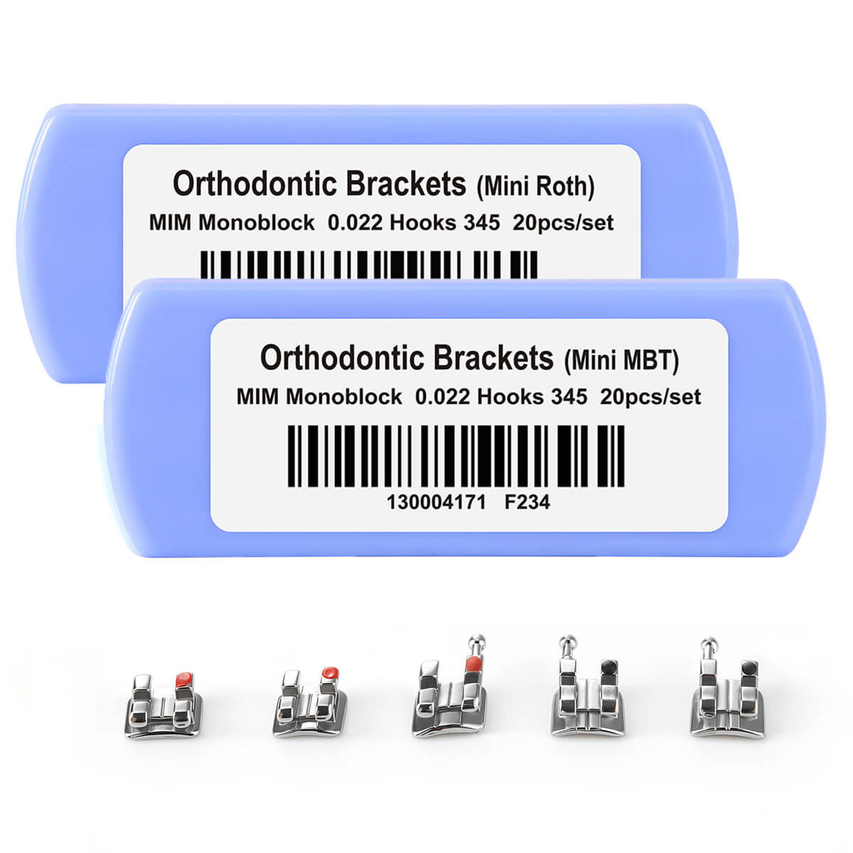 Dental Metal Monoblock Brackets Mesh Base Mini Roth/MBT 0.022