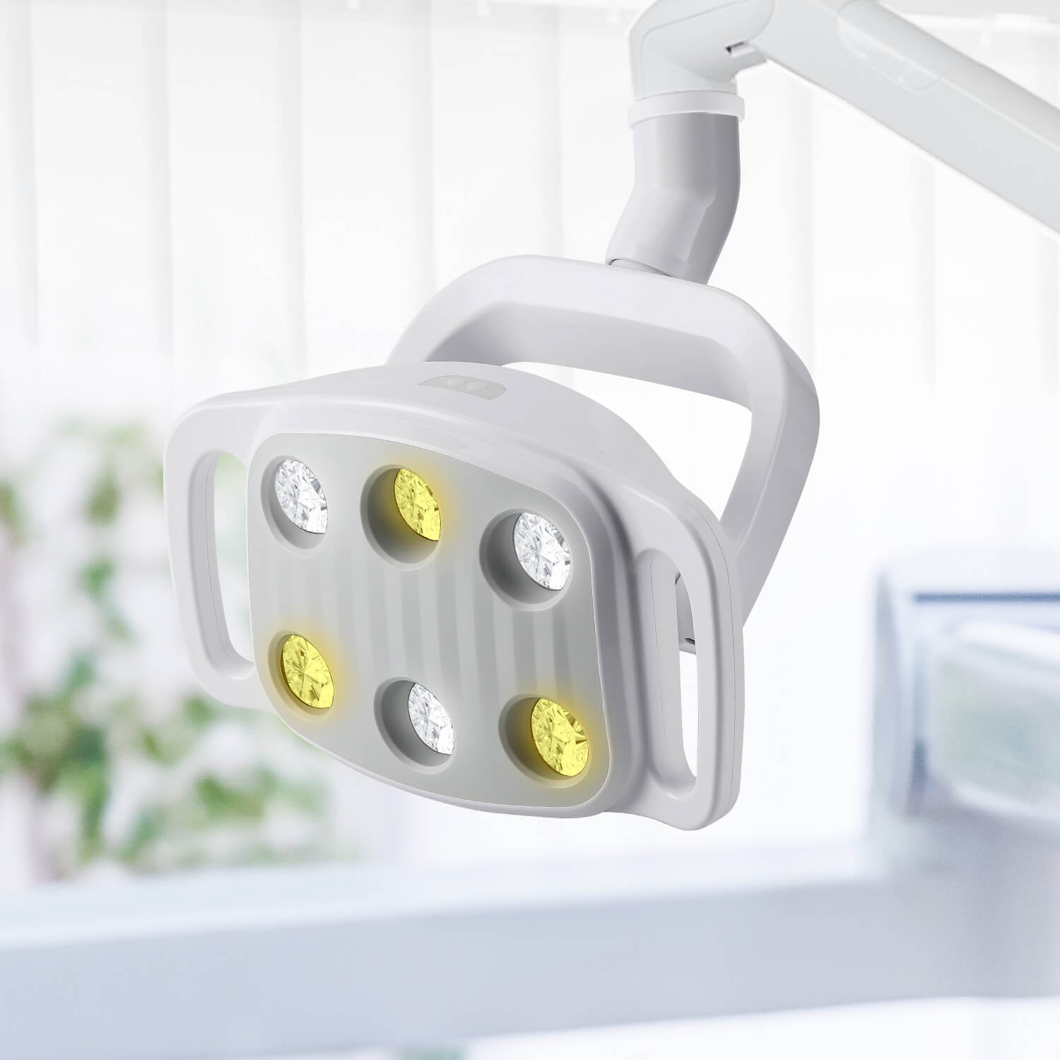 Dental Unit Chair LED Oral Light Lamp 6 Lights 9W Dual-Color Adjustable - azdentall.com