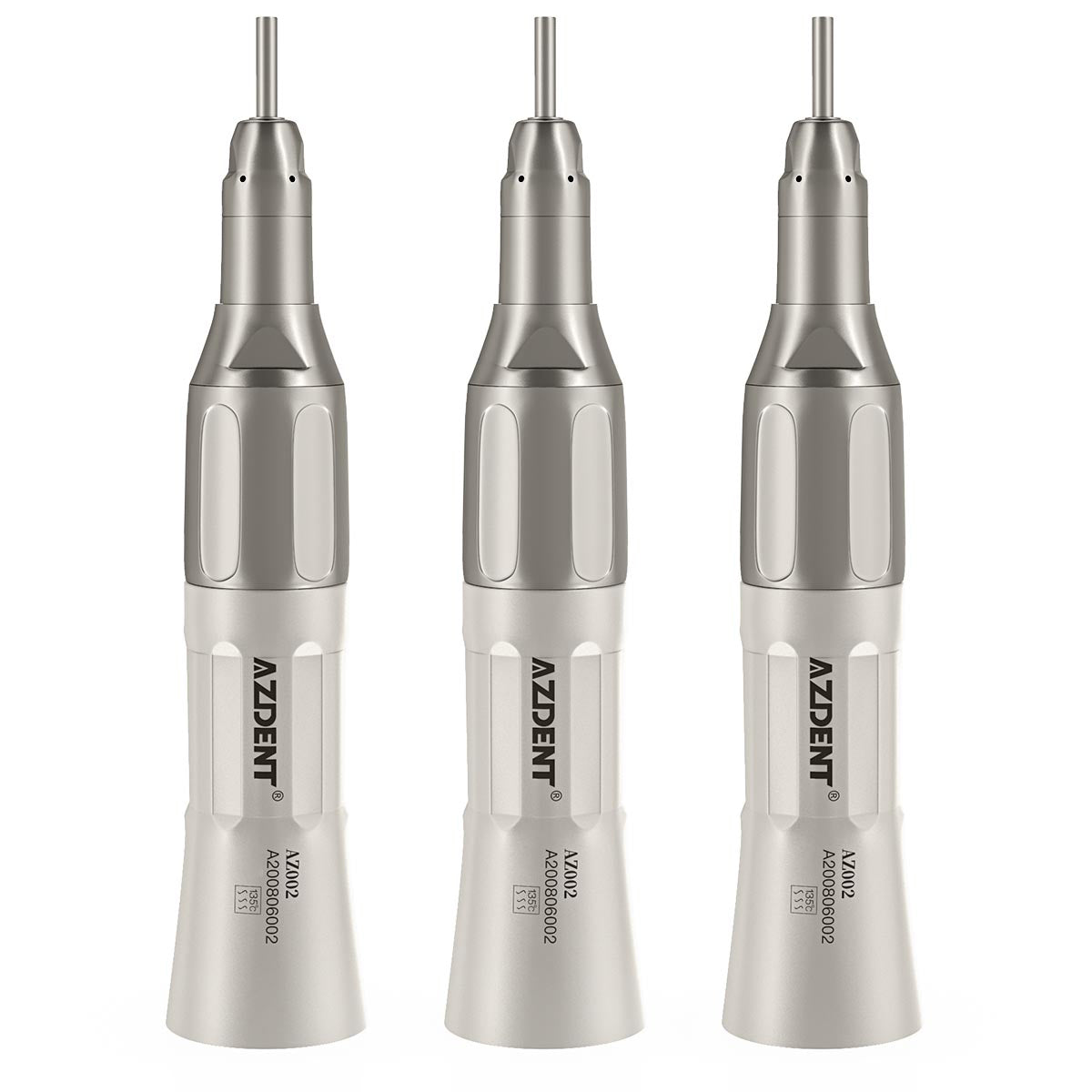 3pcs AZDENT 1:1 Low Speed Straight Nose Cone Handpiece With External Water Spray - azdentall.com