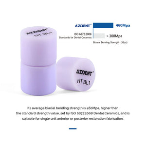 AZDENT Dental Glass Ceramic Ingot Press Lithium Disilicate Blanks For Dental CAD CAM Laboratory 10pcs/Box - azdentall.com