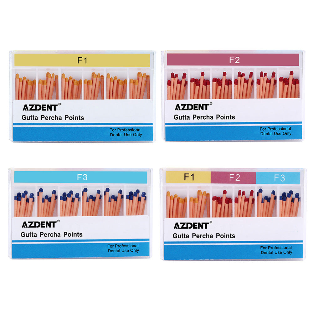 AZDENT Gutta Percha Points F Series Assorted F1, F2, F3 60/Box - azdentall.com