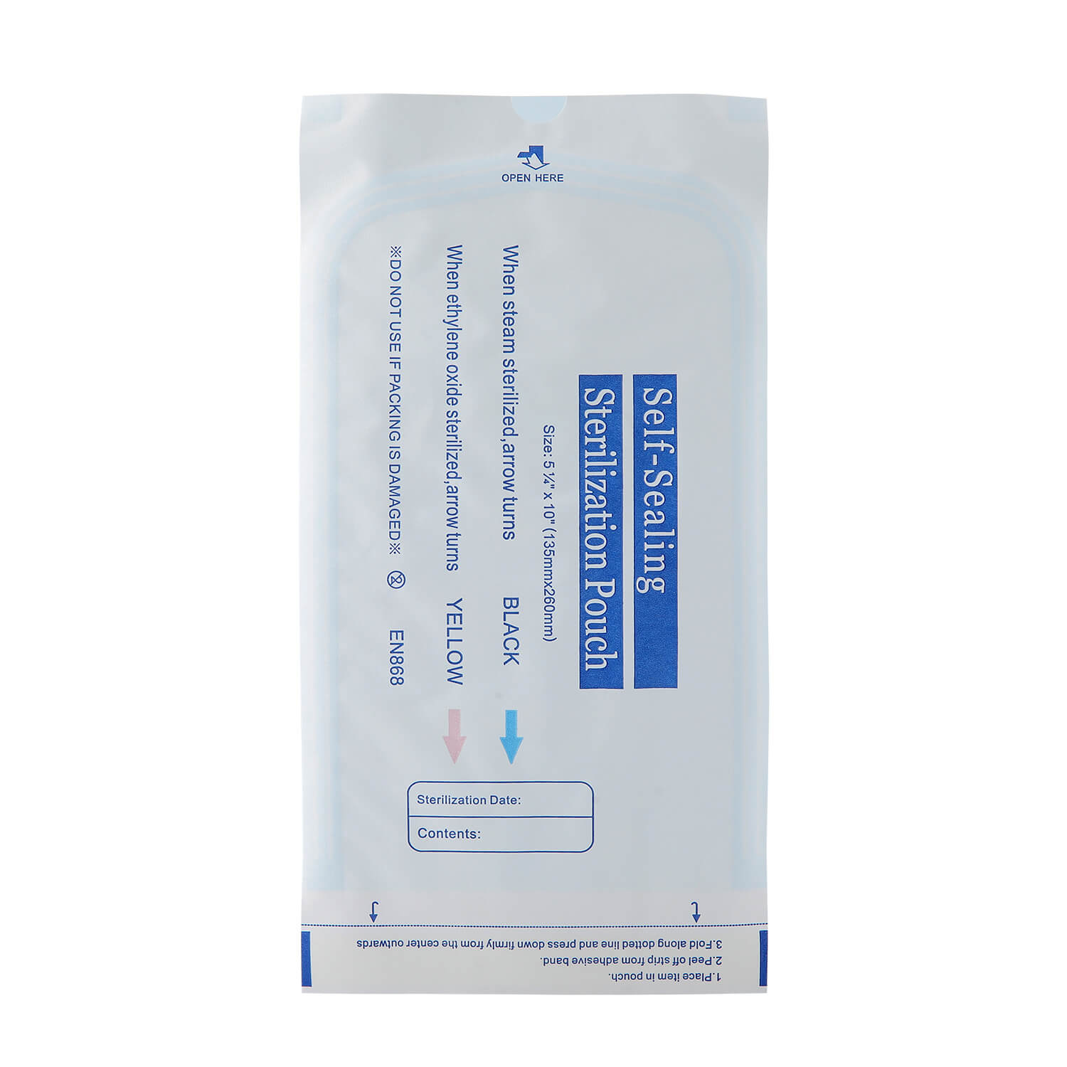 Dental Self-Sealing Sterilization Pouch 5.25”x10” 200pcs/Box - azdentall.com