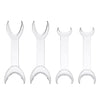 Dental T-Shape Double Head Cheek Retractors Mouth Opener Large & Small Transparent 4Pcs/Set - azdentall.com