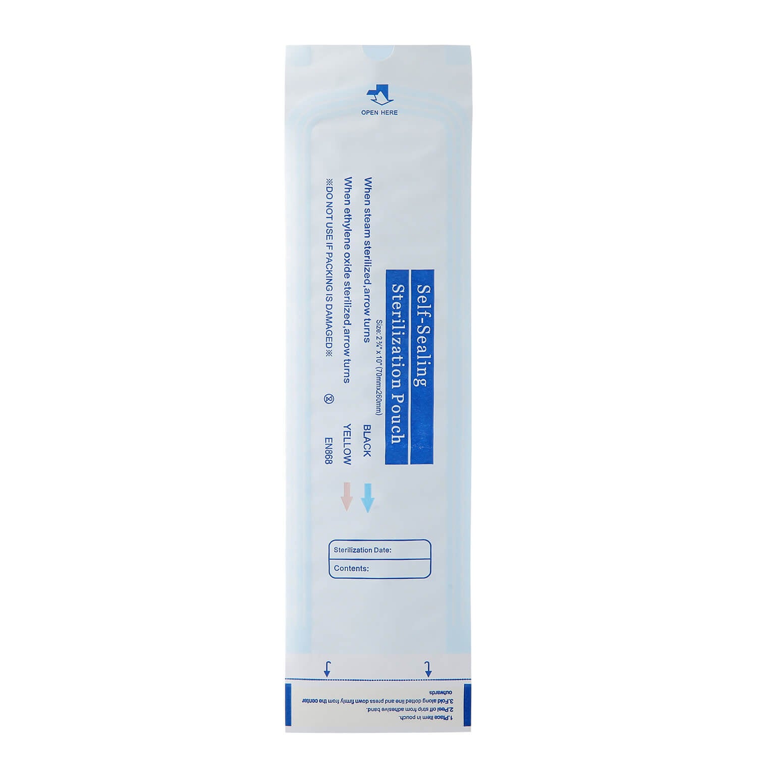 Dental Self-Sealing Sterilization Pouch 2.75”x10” 200pcs/Box - azdentall.com