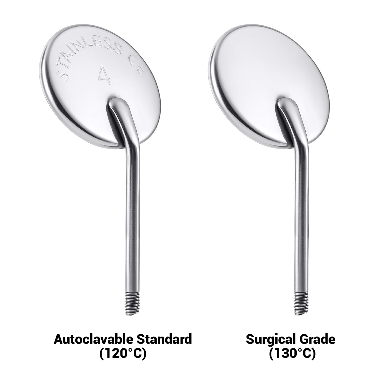 Dental Mouth Mirror Autoclavable Standard (120°C) / Surgical Grade (130°C) 12pcs/Box